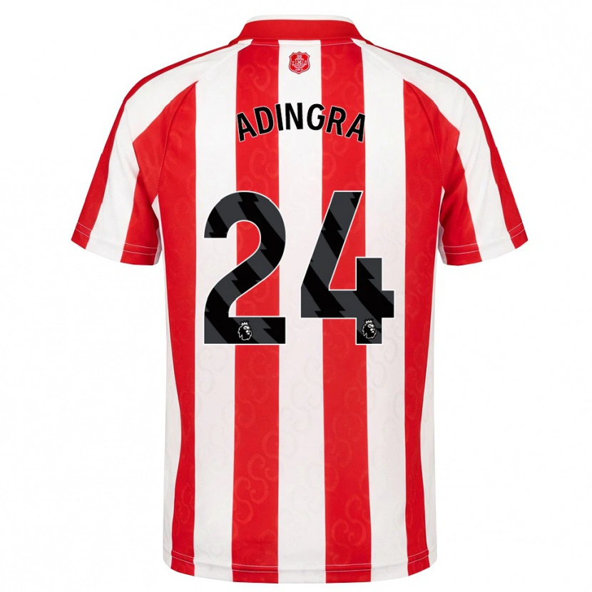 Danxen Hombre Camiseta Simon Adingra #24 Rojo Blanco Negro 1ª Equipación 2026/27 La Camisa