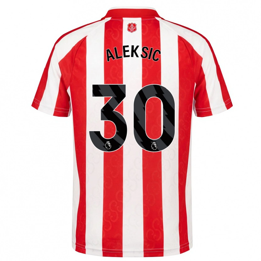 Danxen Hombre Camiseta Milan Aleksic #30 Rojo Blanco Negro 1ª Equipación 2026/27 La Camisa
