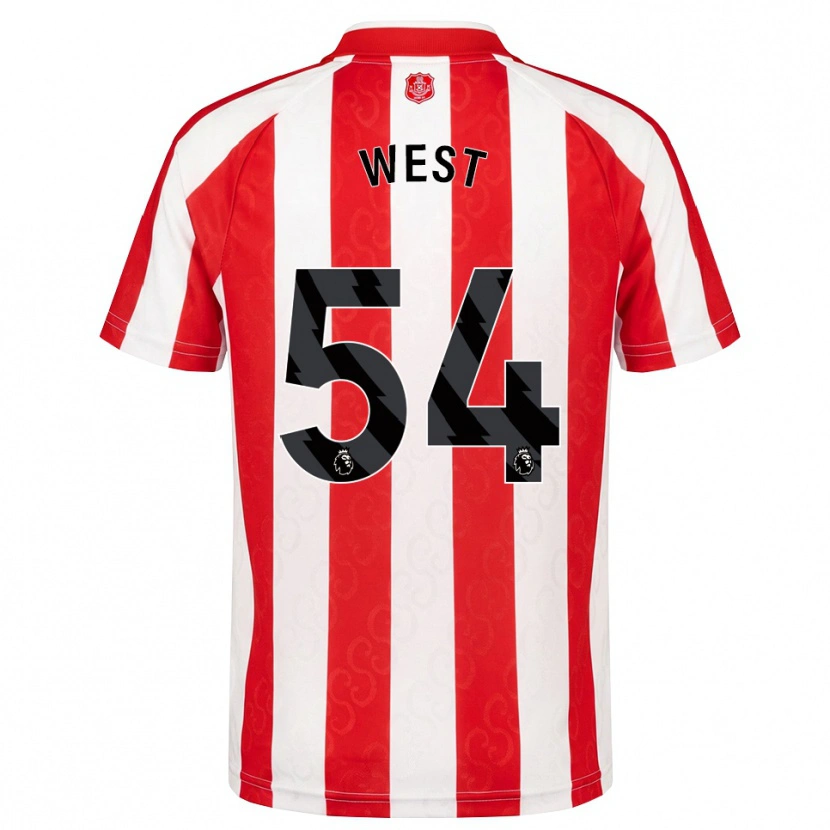 Danxen Hombre Camiseta Ella West #54 Rojo Blanco Negro 1ª Equipación 2026/27 La Camisa