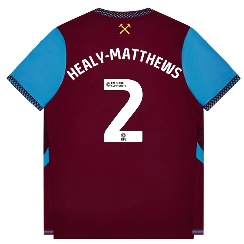 Danxen Hombre Camiseta Kyle Healy-Matthews #2 Borgoña Azulaciano 1ª Equipación 2026/27 La Camisa