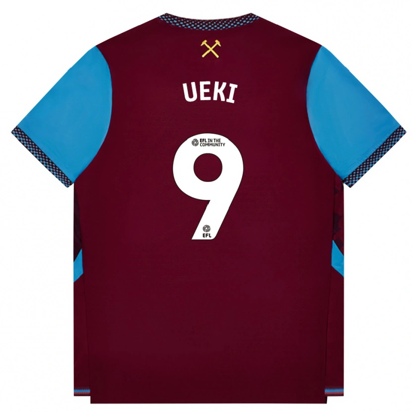 Danxen Hombre Camiseta Riko Ueki #9 Borgoña Azulaciano 1ª Equipación 2026/27 La Camisa