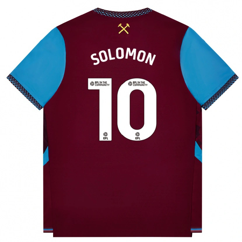 Danxen Hombre Camiseta Manor Solomon #10 Borgoña Azulaciano 1ª Equipación 2026/27 La Camisa