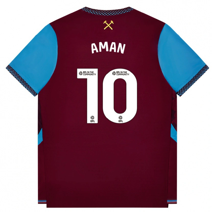 Danxen Hombre Camiseta Abdulkareem Aman #10 Borgoña Azulaciano 1ª Equipación 2026/27 La Camisa