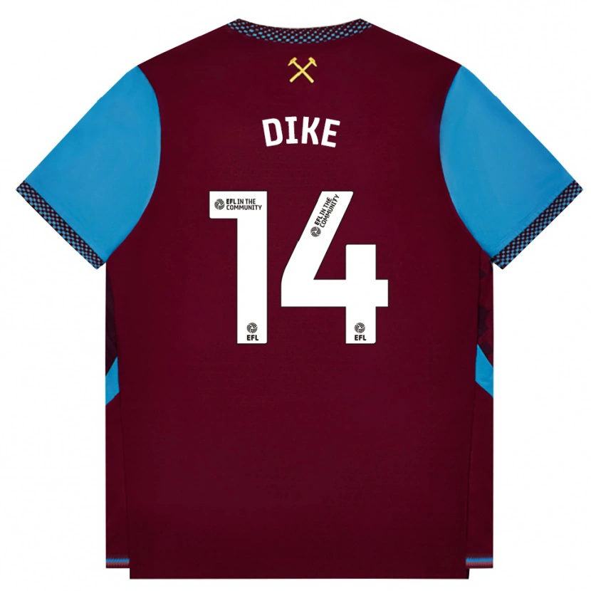 Danxen Hombre Camiseta Lewis Dike #14 Borgoña Azulaciano 1ª Equipación 2026/27 La Camisa