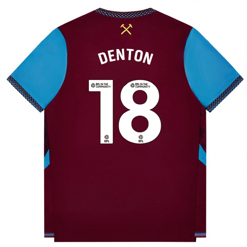Danxen Hombre Camiseta Anouk Denton #18 Borgoña Azulaciano 1ª Equipación 2026/27 La Camisa