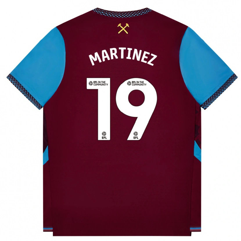 Danxen Hombre Camiseta Shekiera Martinez #19 Borgoña Azulaciano 1ª Equipación 2026/27 La Camisa