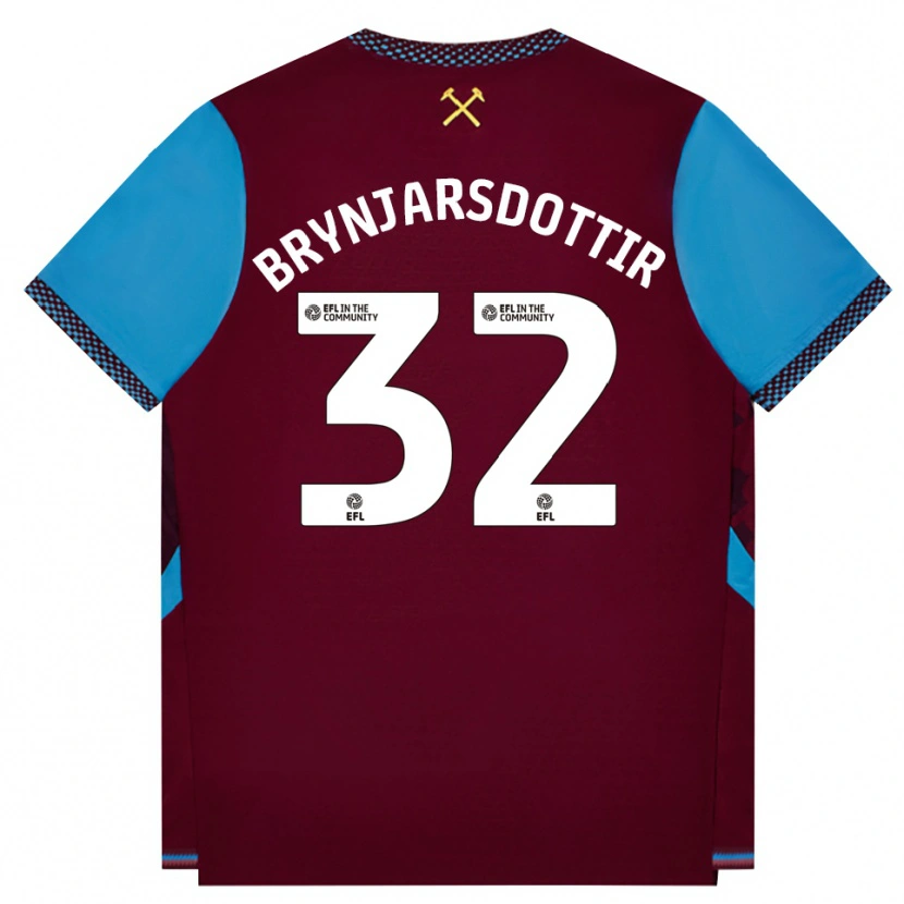 Danxen Hombre Camiseta Dagny Brynjarsdottir #32 Borgoña Azulaciano 1ª Equipación 2026/27 La Camisa