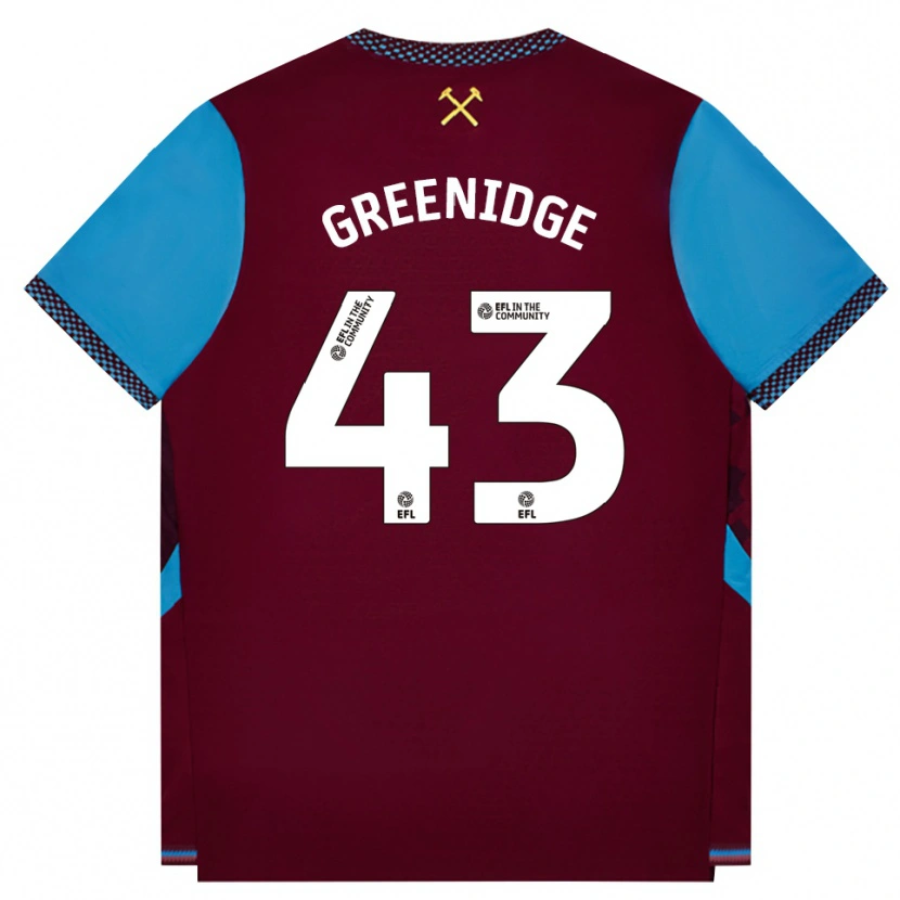 Danxen Hombre Camiseta Will Greenidge #43 Borgoña Azulaciano 1ª Equipación 2026/27 La Camisa