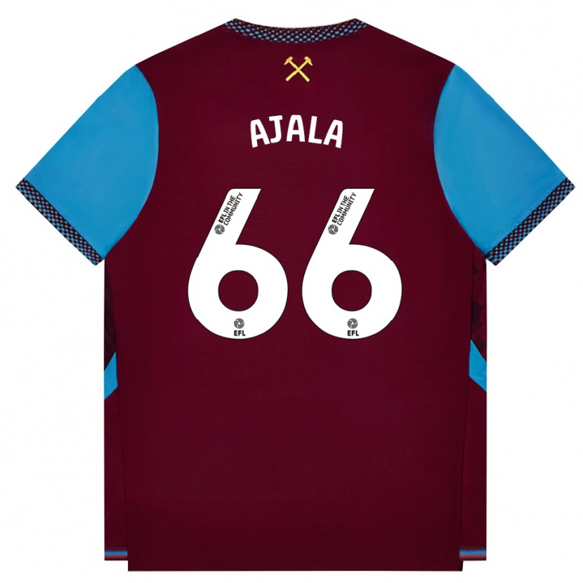Danxen Hombre Camiseta Joshua Ajala #66 Borgoña Azulaciano 1ª Equipación 2026/27 La Camisa