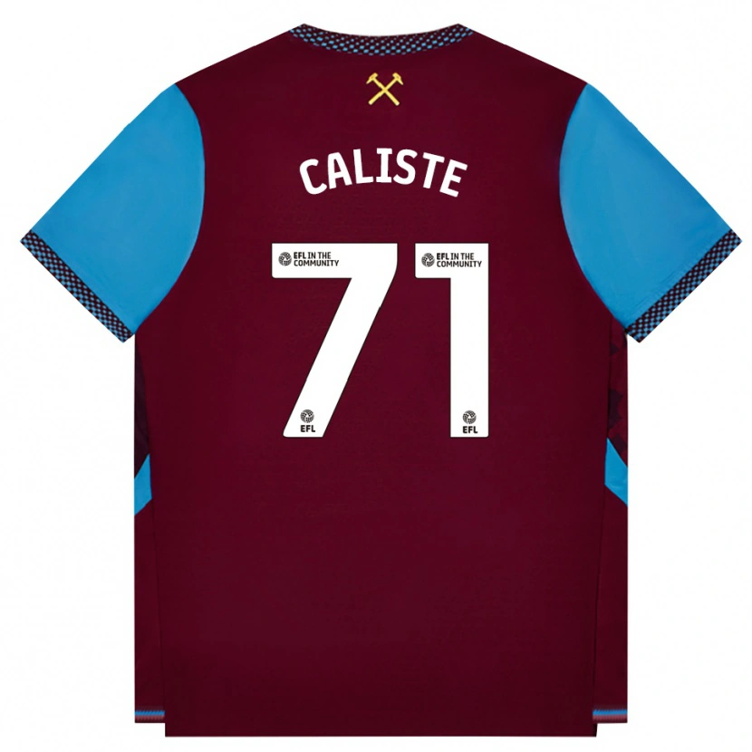 Danxen Hombre Camiseta Gabriel Caliste #71 Borgoña Azulaciano 1ª Equipación 2026/27 La Camisa