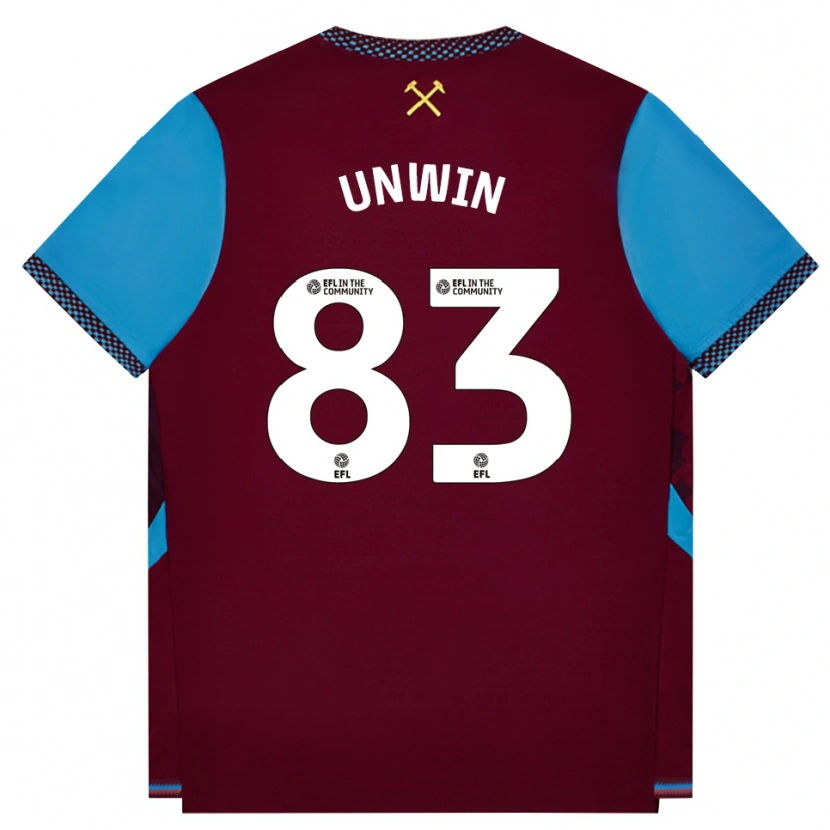Danxen Hombre Camiseta Jonathan Unwin #83 Borgoña Azulaciano 1ª Equipación 2026/27 La Camisa