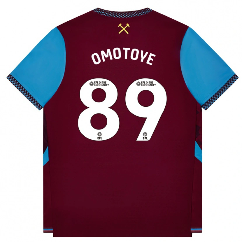 Danxen Hombre Camiseta Tyrone Omotoye #89 Borgoña Azulaciano 1ª Equipación 2026/27 La Camisa