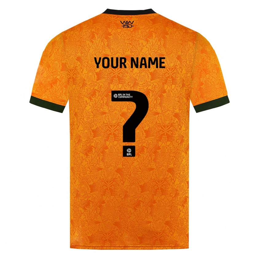 Danxen Hombre Camiseta Su Nombre #0 Naranja Negro 1ª Equipación 2026/27 La Camisa