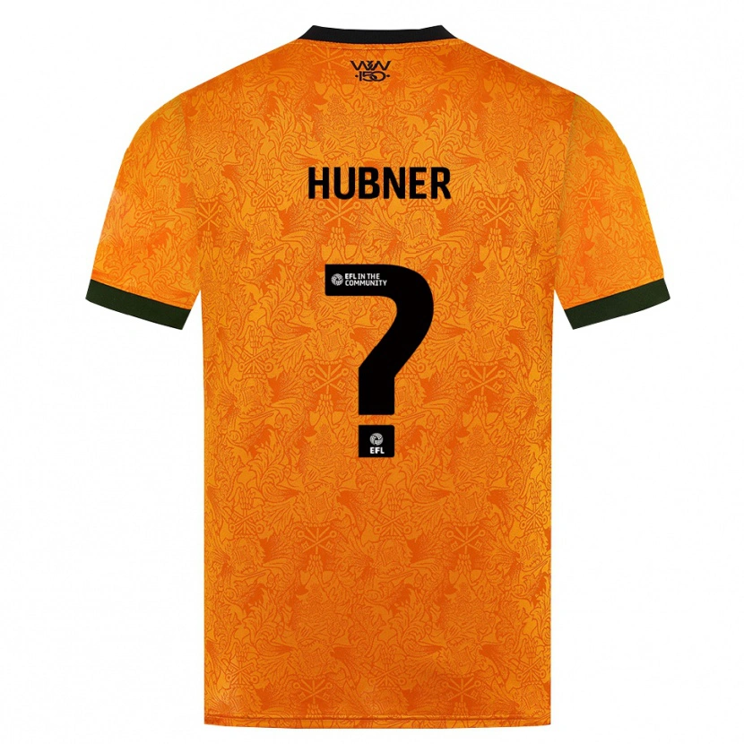Danxen Hombre Camiseta Justin Hubner #0 Naranja Negro 1ª Equipación 2026/27 La Camisa