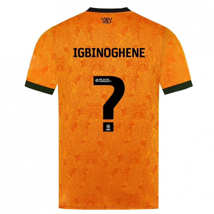 Danxen Hombre Camiseta Testimony Igbinoghene #0 Naranja Negro 1ª Equipación 2026/27 La Camisa