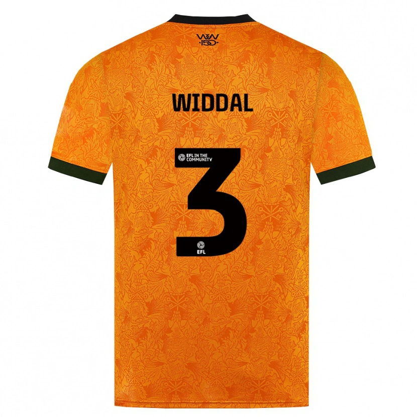 Danxen Hombre Camiseta Natalie Widdal #3 Naranja Negro 1ª Equipación 2026/27 La Camisa