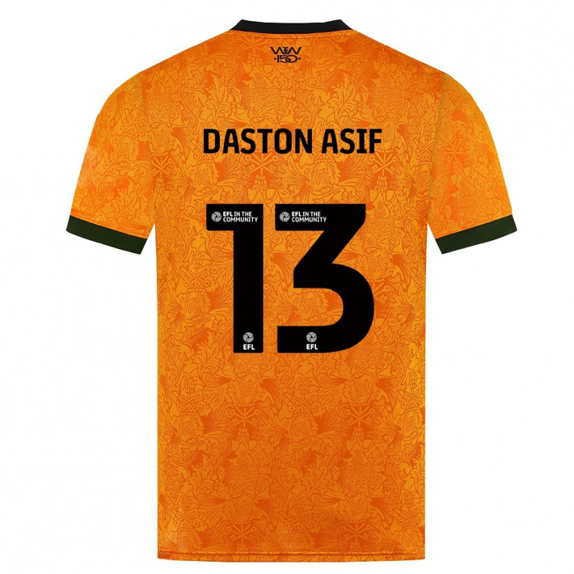 Danxen Hombre Camiseta Daston Asif #13 Naranja Negro 1ª Equipación 2026/27 La Camisa