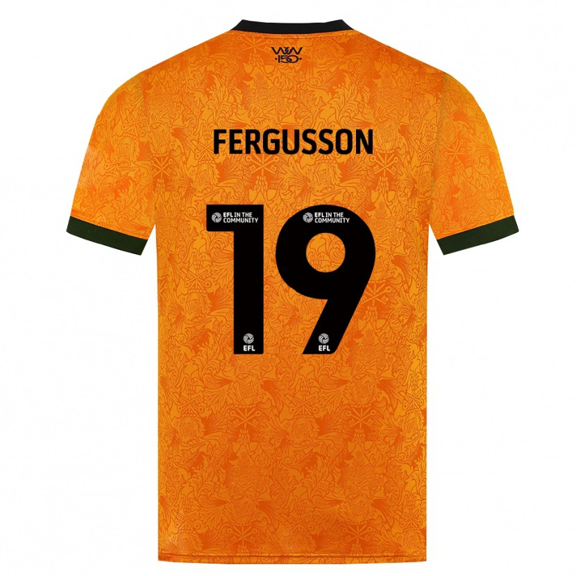 Danxen Hombre Camiseta Liv Fergusson #19 Naranja Negro 1ª Equipación 2026/27 La Camisa