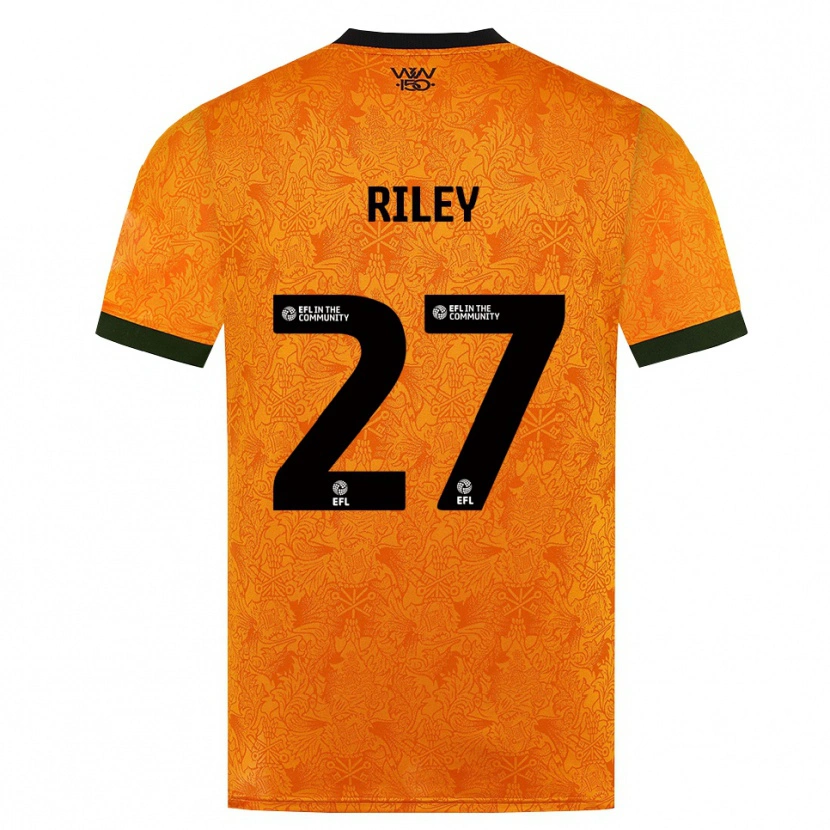 Danxen Hombre Camiseta Lauren Riley #27 Naranja Negro 1ª Equipación 2026/27 La Camisa