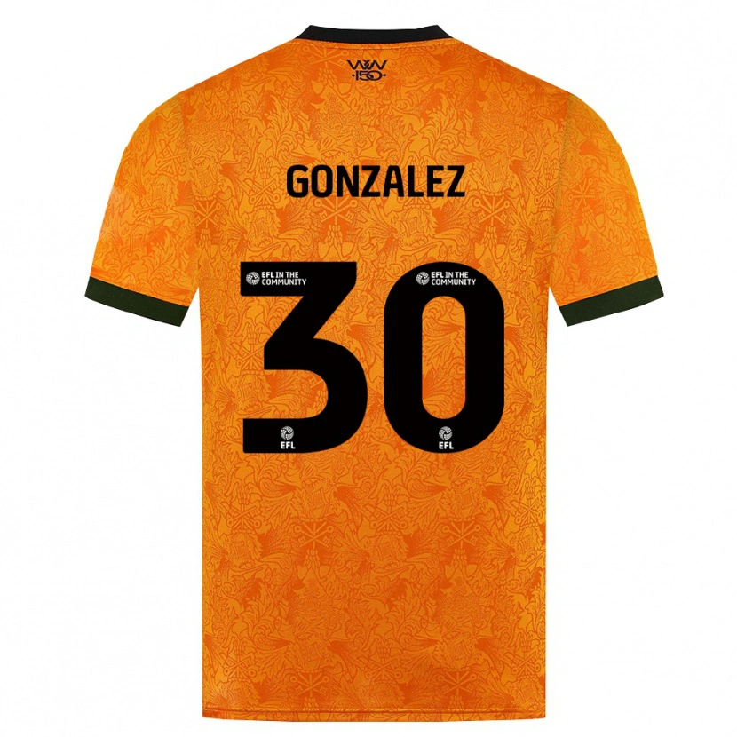 Danxen Hombre Camiseta Enso González #30 Naranja Negro 1ª Equipación 2026/27 La Camisa