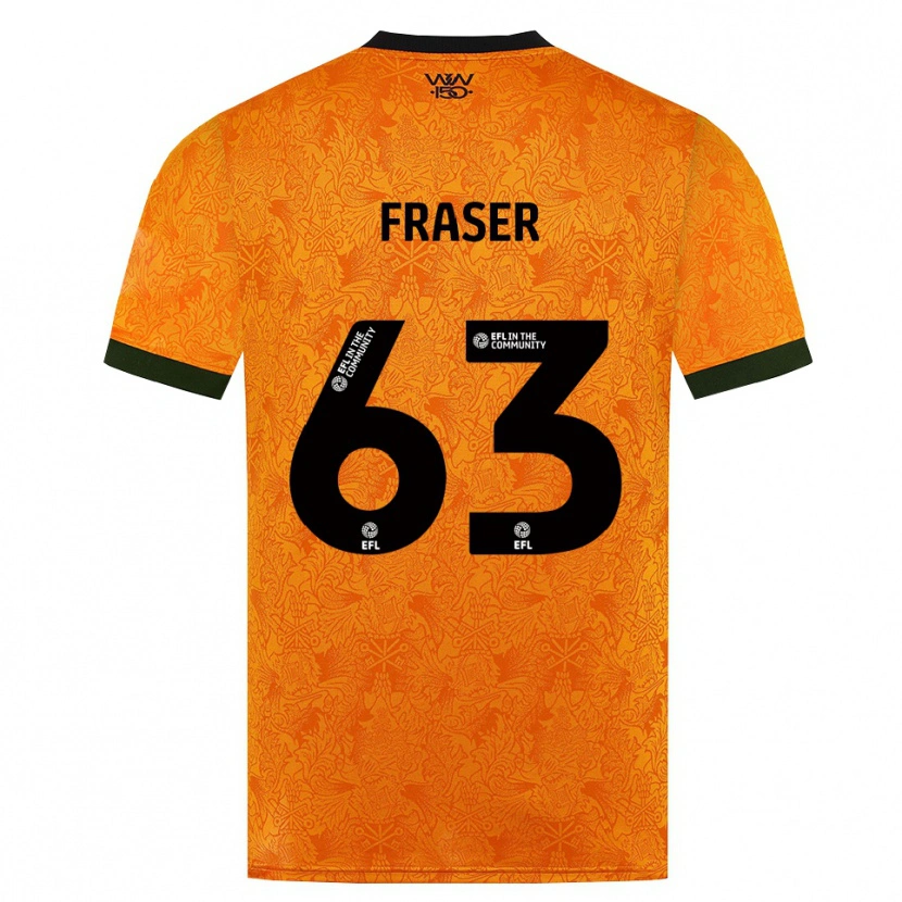 Danxen Hombre Camiseta Nathan Fraser #63 Naranja Negro 1ª Equipación 2026/27 La Camisa