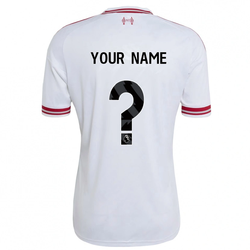 Danxen Hombre Camiseta Su Nombre #0 Rojo Blanco 2ª Equipación 2026/27 La Camisa