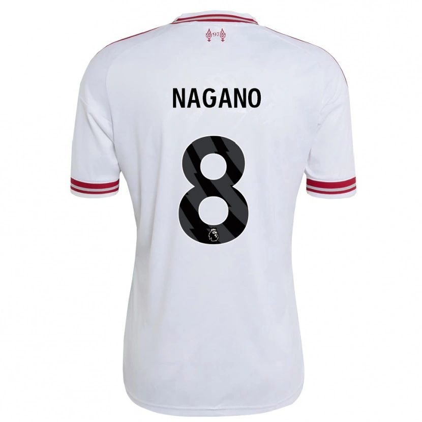 Danxen Hombre Camiseta Fūka Nagano #8 Rojo Blanco 2ª Equipación 2026/27 La Camisa