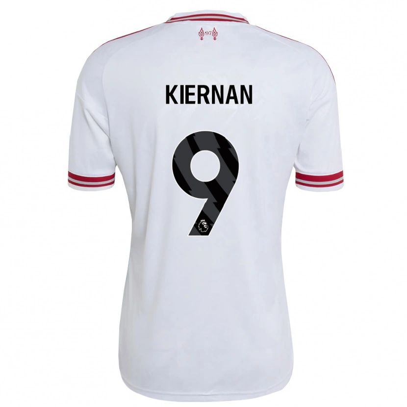 Danxen Hombre Camiseta Leanne Kiernan #9 Rojo Blanco 2ª Equipación 2026/27 La Camisa