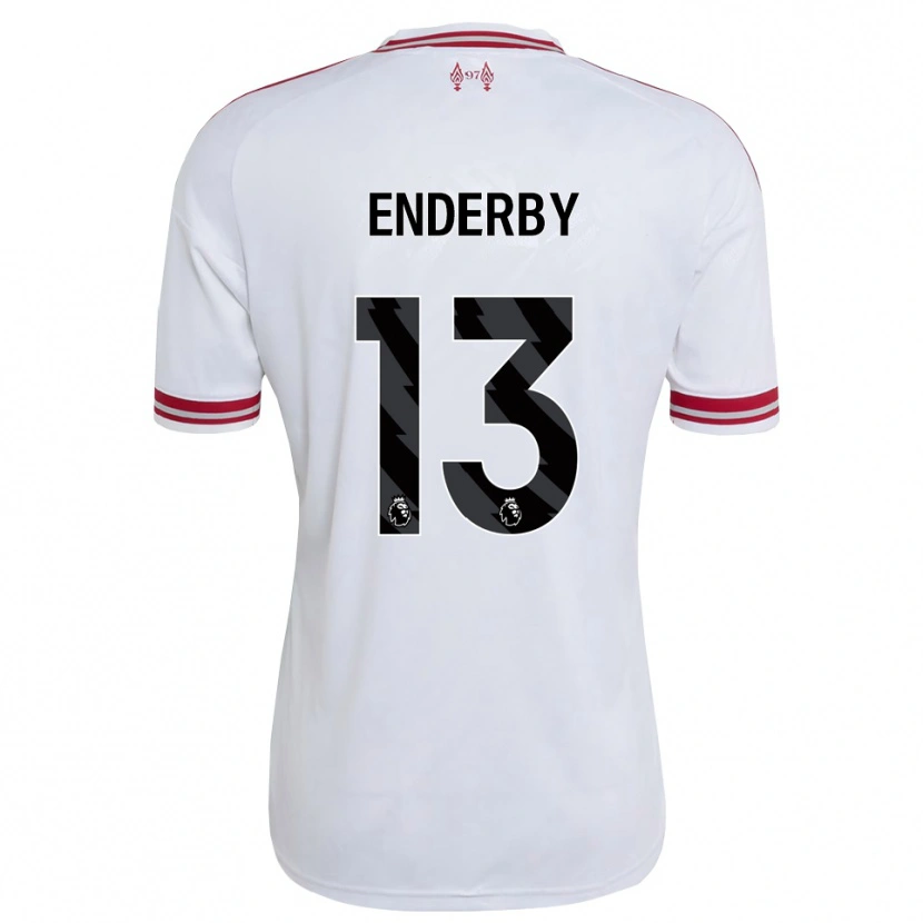 Danxen Hombre Camiseta Mia Enderby #13 Rojo Blanco 2ª Equipación 2026/27 La Camisa