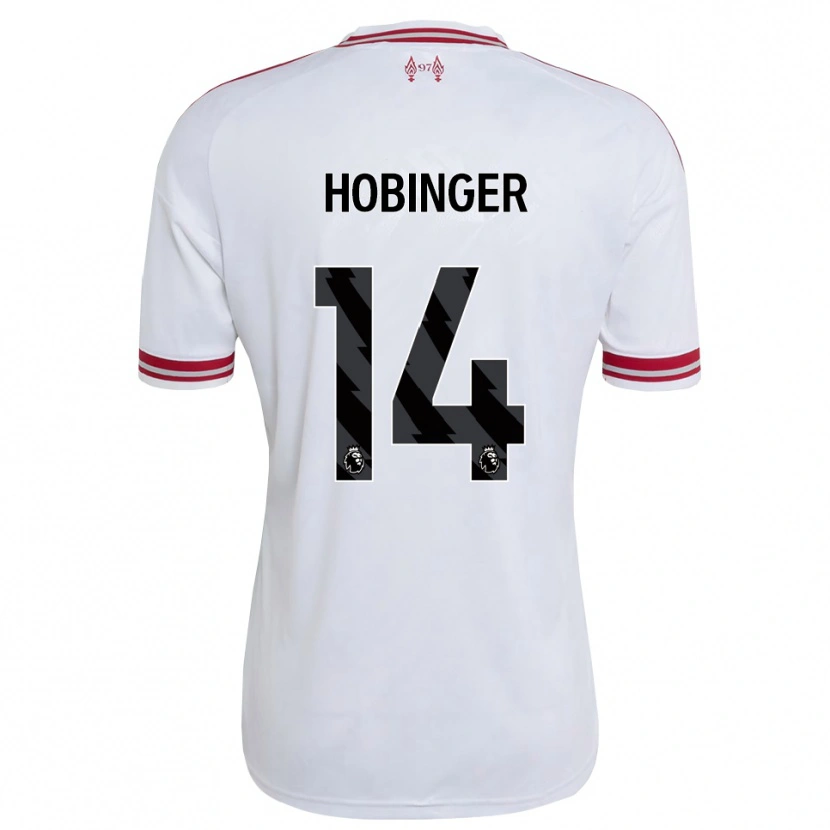 Danxen Hombre Camiseta Marie Höbinger #14 Rojo Blanco 2ª Equipación 2026/27 La Camisa