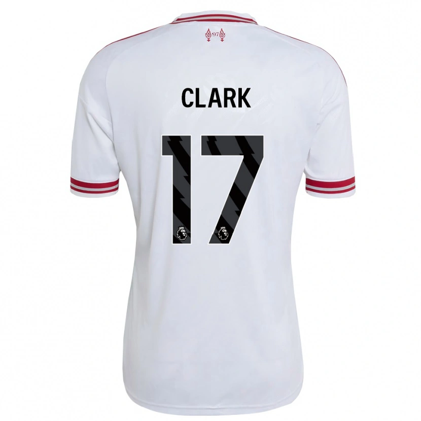Danxen Hombre Camiseta Jenna Clark #17 Rojo Blanco 2ª Equipación 2026/27 La Camisa