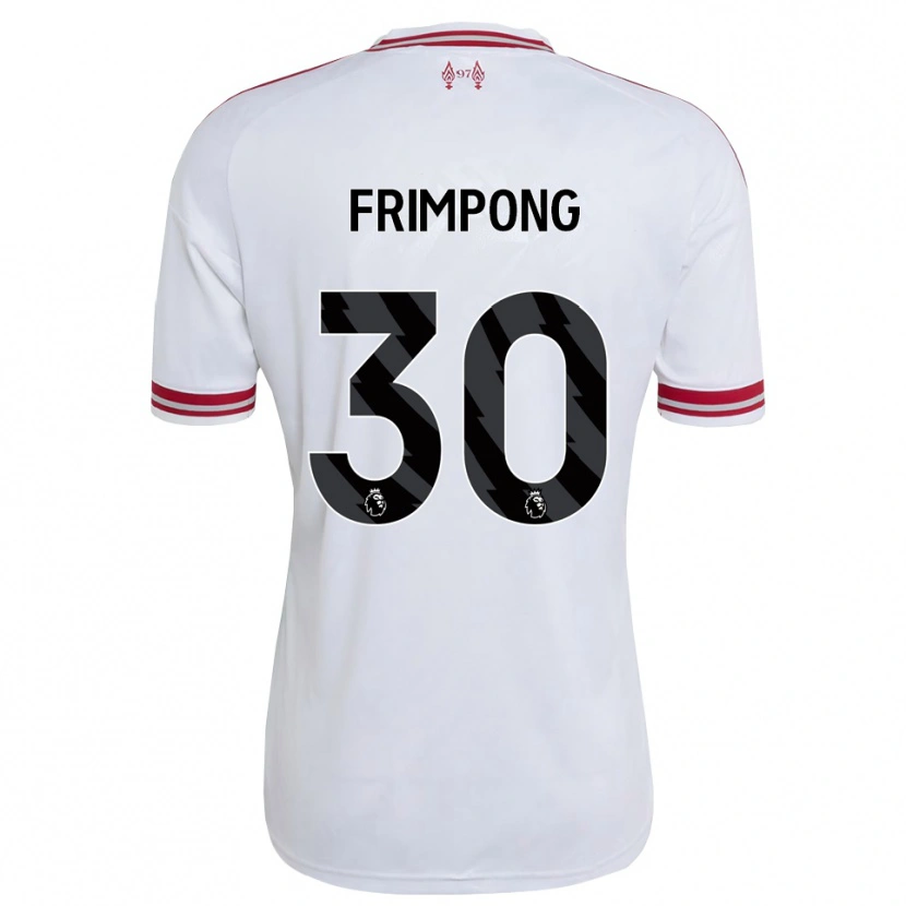 Danxen Hombre Camiseta Jeremie Frimpong #30 Rojo Blanco 2ª Equipación 2026/27 La Camisa