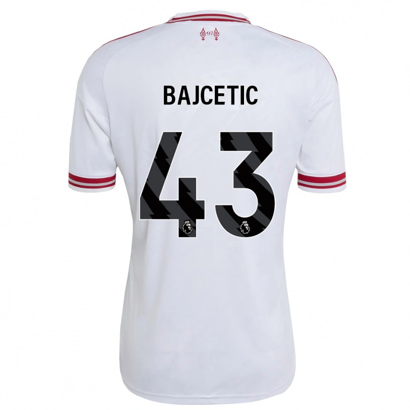 Danxen Hombre Camiseta Stefan Bajcetic #43 Rojo Blanco 2ª Equipación 2026/27 La Camisa