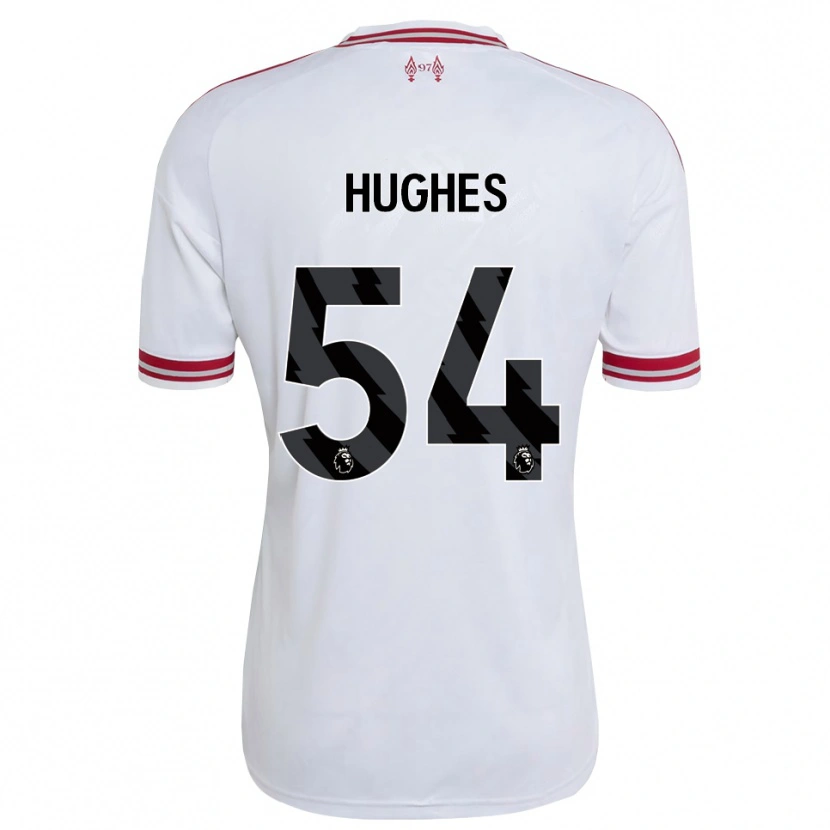 Danxen Hombre Camiseta Liam Hughes #54 Rojo Blanco 2ª Equipación 2026/27 La Camisa