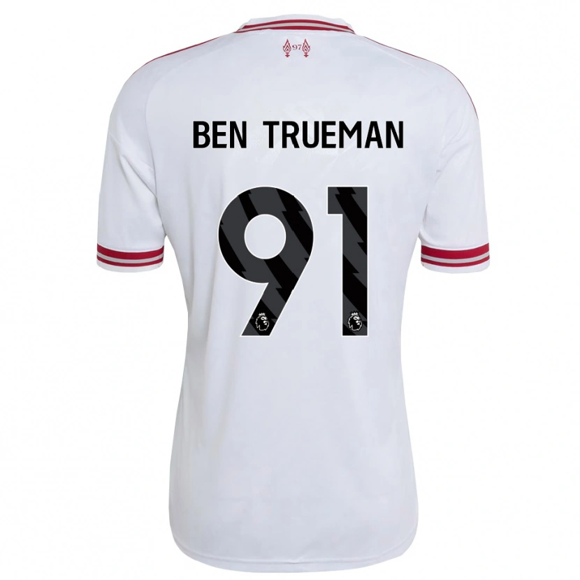 Danxen Hombre Camiseta Ben Trueman #91 Rojo Blanco 2ª Equipación 2026/27 La Camisa