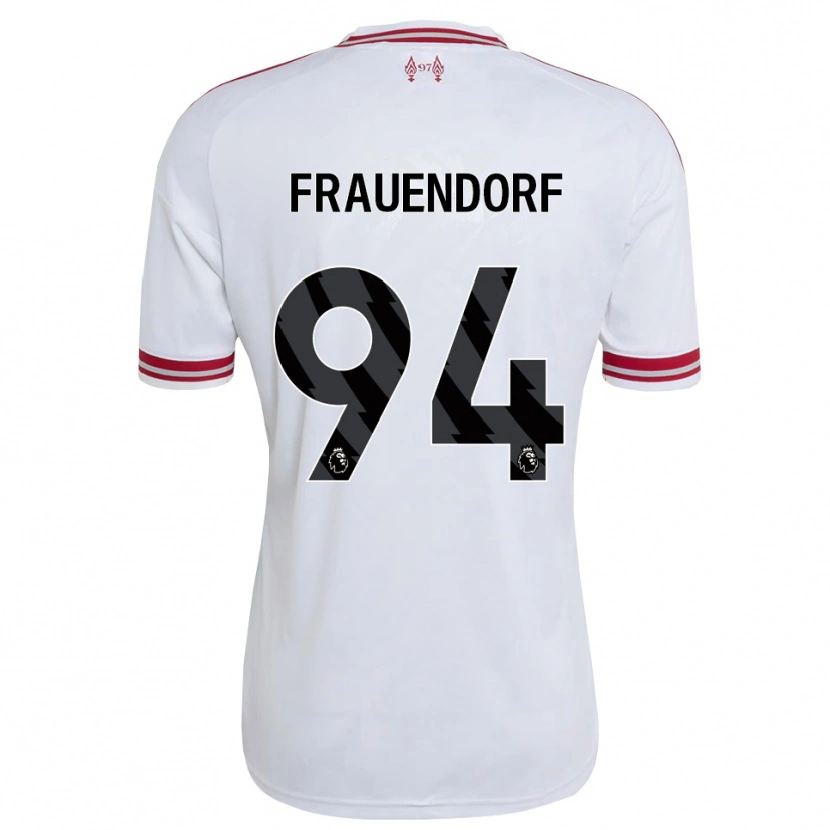 Danxen Hombre Camiseta Melkamu Frauendorf #94 Rojo Blanco 2ª Equipación 2026/27 La Camisa