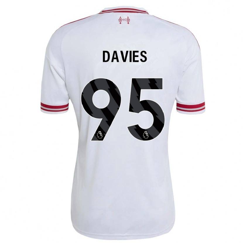 Danxen Hombre Camiseta Harvey Davies #95 Rojo Blanco 2ª Equipación 2026/27 La Camisa