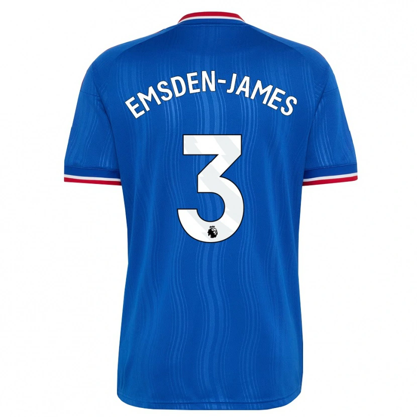 Danxen Hombre Camiseta Harley Emsden-James #3 Azul Blanco Rojo 2ª Equipación 2026/27 La Camisa