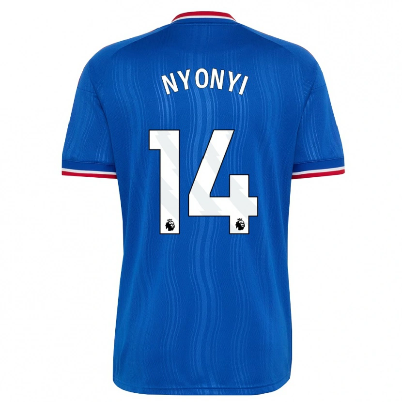 Danxen Hombre Camiseta Brian Nyonyi #14 Azul Blanco Rojo 2ª Equipación 2026/27 La Camisa