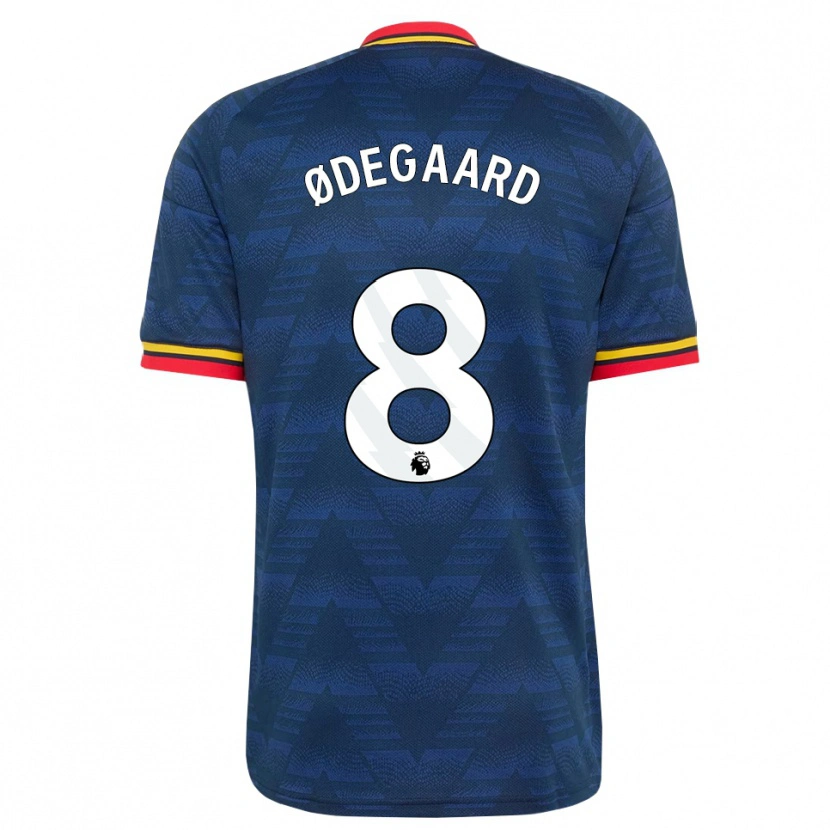 Danxen Hombre Camiseta Martin Ødegaard #8 Azulmedianoche Amarillo Rojo 2ª Equipación 2026/27 La Camisa