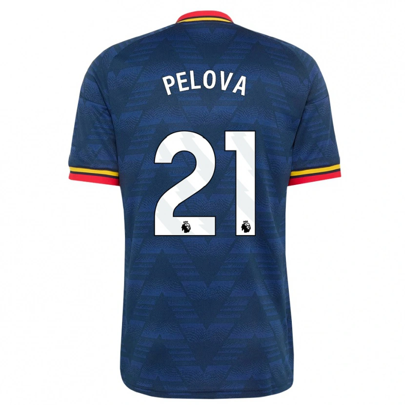 Danxen Hombre Camiseta Victoria Pelova #21 Azulmedianoche Amarillo Rojo 2ª Equipación 2026/27 La Camisa