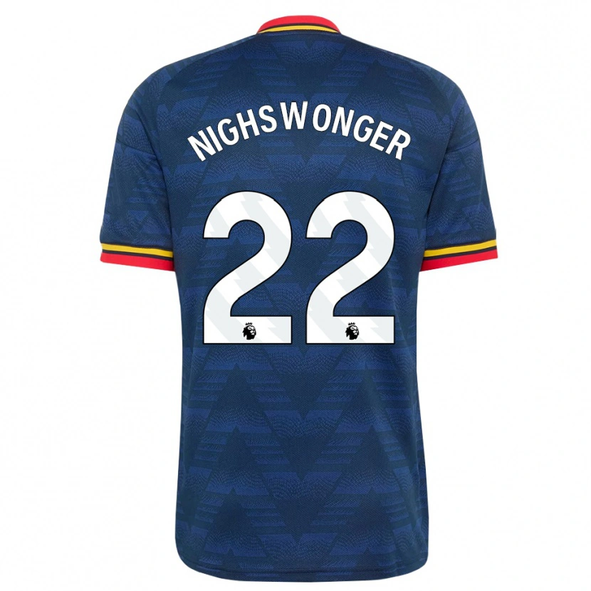 Danxen Hombre Camiseta Jenna Nighswonger #22 Azulmedianoche Amarillo Rojo 2ª Equipación 2026/27 La Camisa