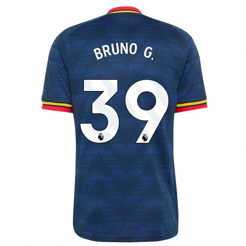 Danxen Hombre Camiseta Bruno Guimarães #39 Azulmedianoche Amarillo Rojo 2ª Equipación 2026/27 La Camisa