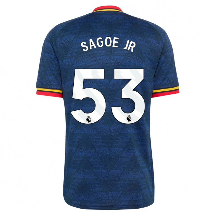 Danxen Hombre Camiseta Charles Sagoe Jr #53 Azulmedianoche Amarillo Rojo 2ª Equipación 2026/27 La Camisa