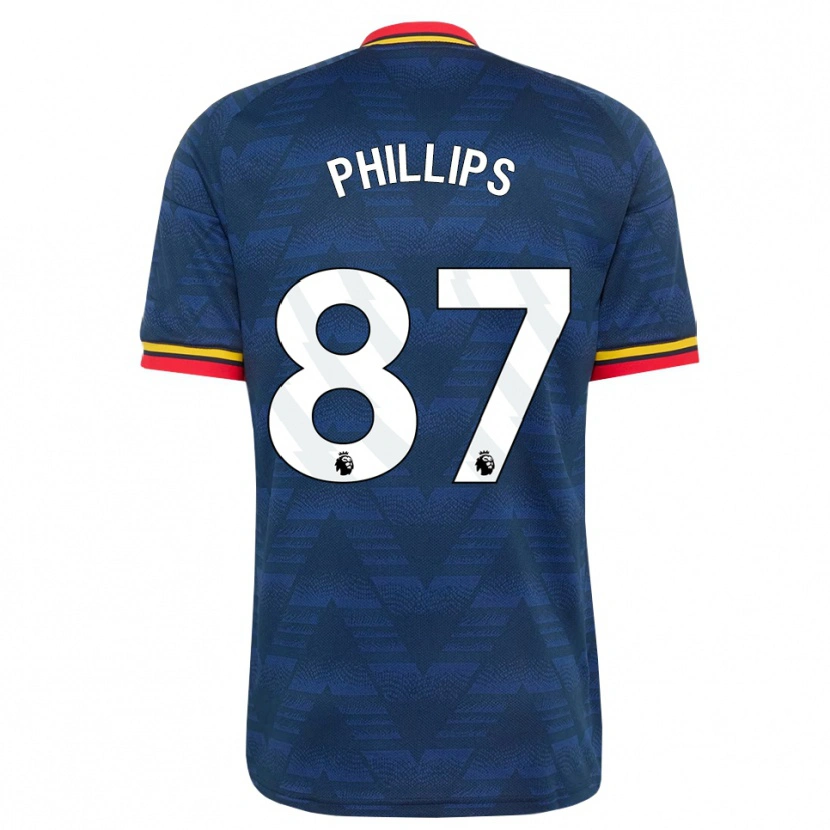 Danxen Hombre Camiseta Bowen Phillips #87 Azulmedianoche Amarillo Rojo 2ª Equipación 2026/27 La Camisa
