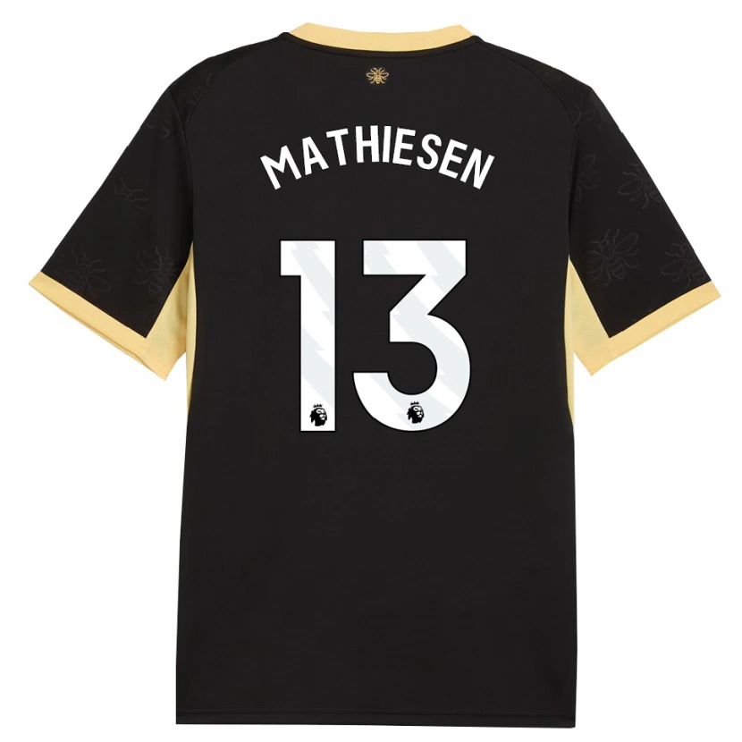 Danxen Hombre Camiseta Toran Mathiesen #13 Negro Amarillo 2ª Equipación 2026/27 La Camisa