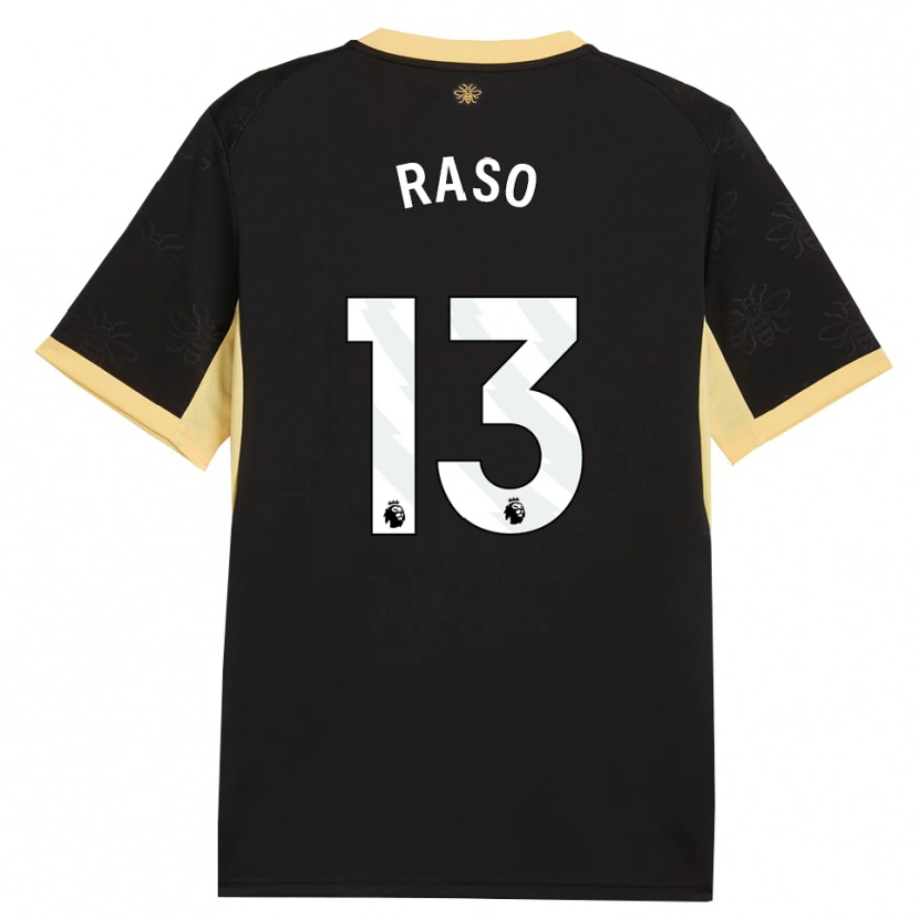 Danxen Hombre Camiseta Hayley Raso #13 Negro Amarillo 2ª Equipación 2026/27 La Camisa