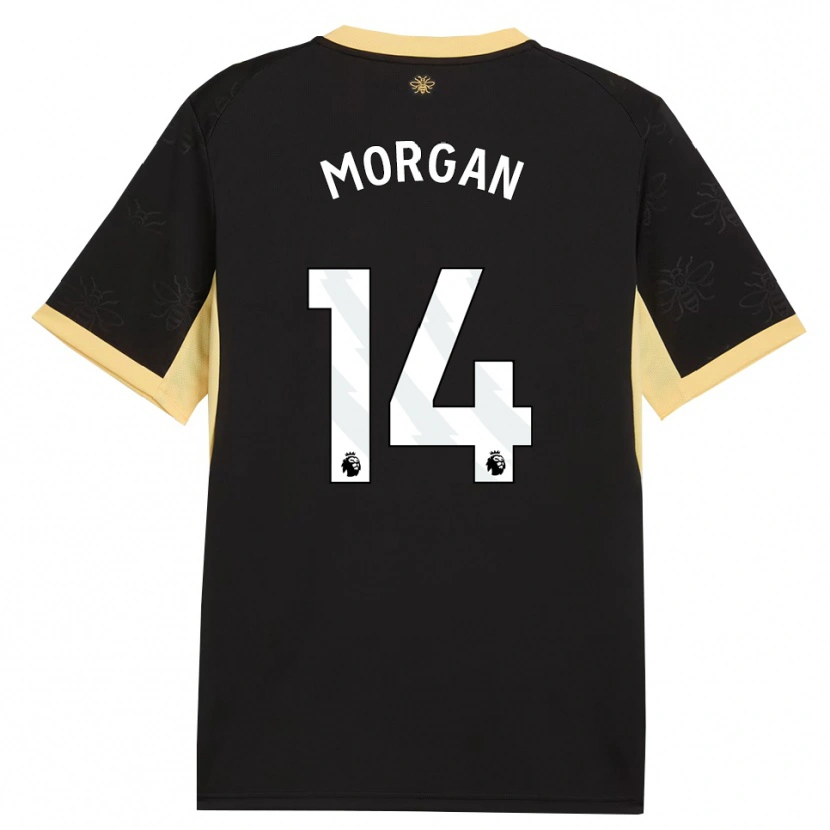 Danxen Hombre Camiseta Esme Morgan #14 Negro Amarillo 2ª Equipación 2026/27 La Camisa