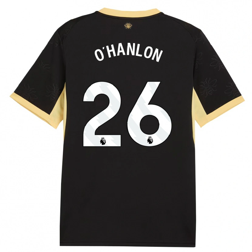 Danxen Hombre Camiseta Tara O'hanlon #26 Negro Amarillo 2ª Equipación 2026/27 La Camisa