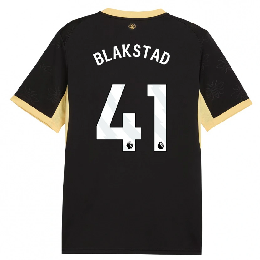 Danxen Hombre Camiseta Julie Blakstad #41 Negro Amarillo 2ª Equipación 2026/27 La Camisa